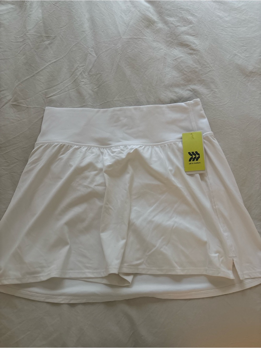 Target White Athletic Skort with Lime Accent Tag
